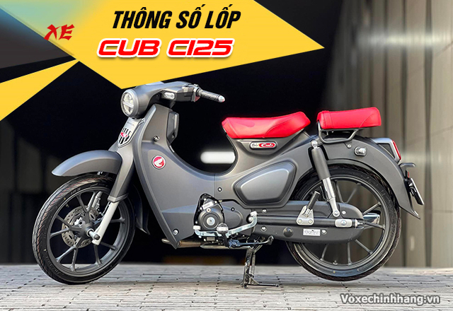 Thông số vỏ xe super cub c125 bao nhiêu thay vỏ nào phù hợp - 1