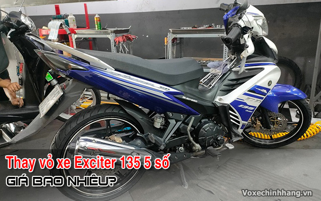 Thay vỏ xe exciter 135 5 số giá bao nhiêu tiền loại nào tốt - 1