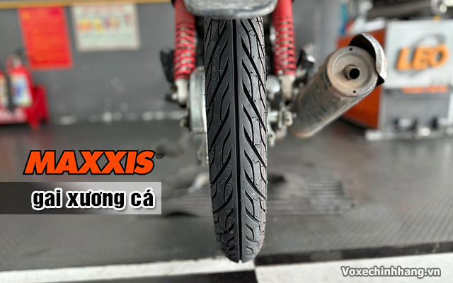 Sirius thay vỏ xe maxxis gai xương cá có bám đường tốt không - 2