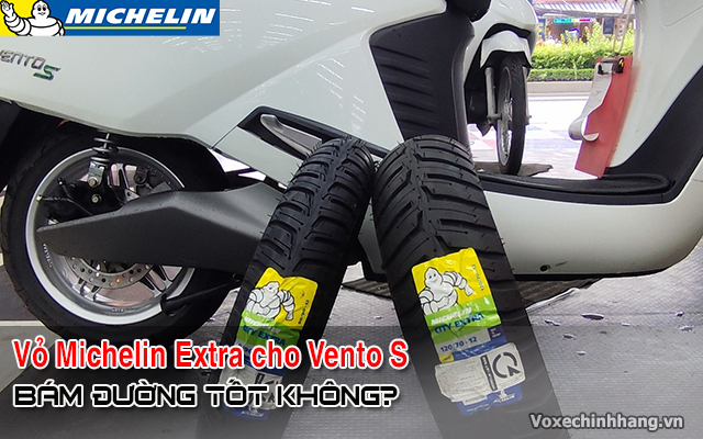 Xe vento s thay vỏ michelin city extra có bám đường tốt không - 1