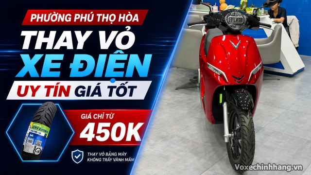 Thay vỏ xe điện ở đâu uy tín giá tốt phường phú thọ hòa tphcm - 1