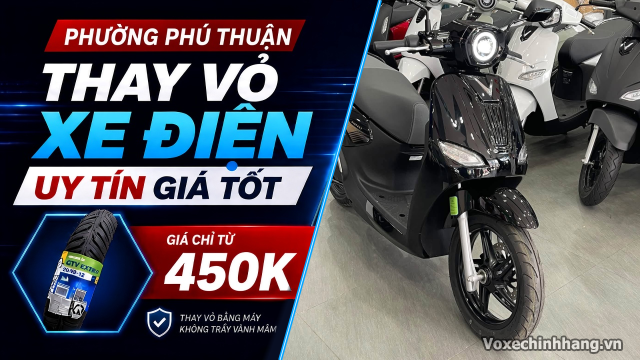 Thay vỏ xe điện ở đâu uy tín giá tốt phường phú thuận tphcm - 1