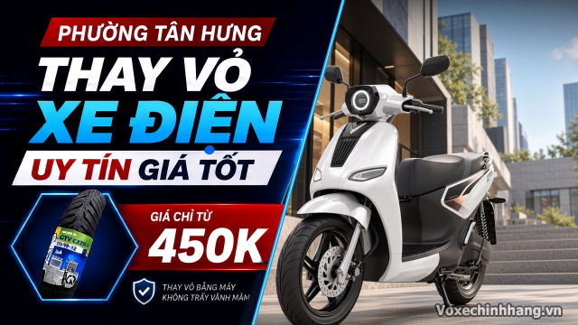Thay vỏ xe điện ở đâu uy tín giá tốt phường tân hưng tphcm - 1
