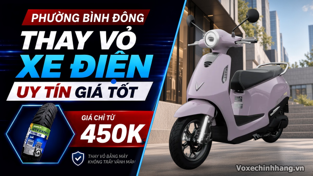 Thay vỏ xe điện ở đâu uy tín giá tốt phường bình đông tphcm - 1