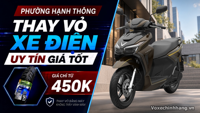 Thay vỏ xe điện ở đâu uy tín giá tốt phường hạnh thông tphcm - 1