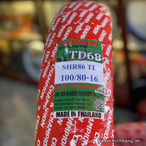Vỏ xe Champion TD68 100/80-16