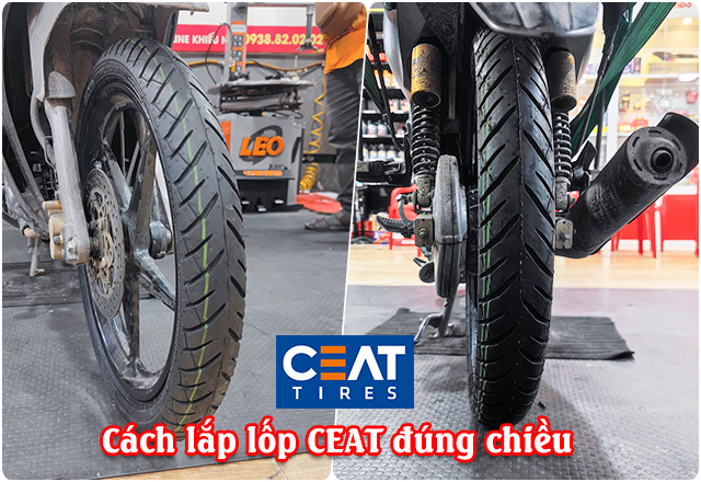 Cách lắp lốp xe CEAT đúng chiều đề chạy bám đường và phanh tốt