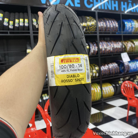 Vỏ xe Pirelli 100/80-14 Diablo Rosso Sport