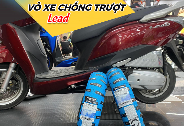 Vỏ chống trượt cho xe Lead đi mùa mưa an toàn