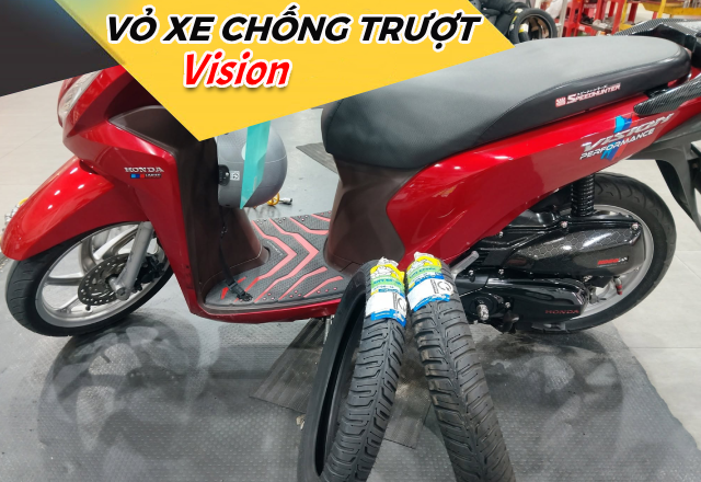 Vỏ chống trượt cho xe Vision đi mùa mưa an toàn