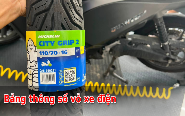 Bảng thông số vỏ xe máy điện mới hiện nay 2026