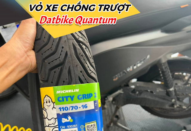 Vỏ chống trượt cho xe Datbike Quantum S1 đi mùa mưa an toàn