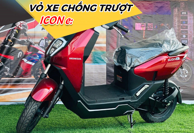 Vỏ chống trượt cho xe điện ICON e: đi mùa mưa an toàn
