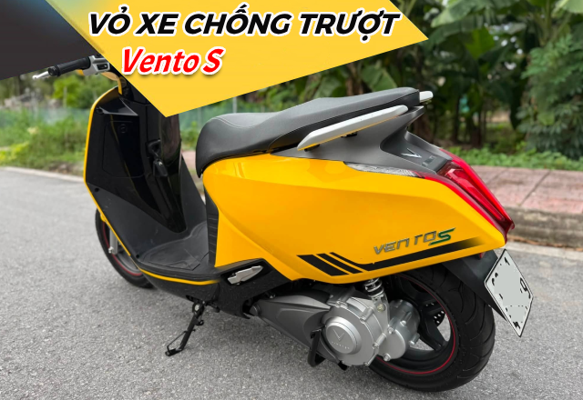 Vỏ chống trượt cho xe điện Vento S đi an toàn trong mùa mưa đến