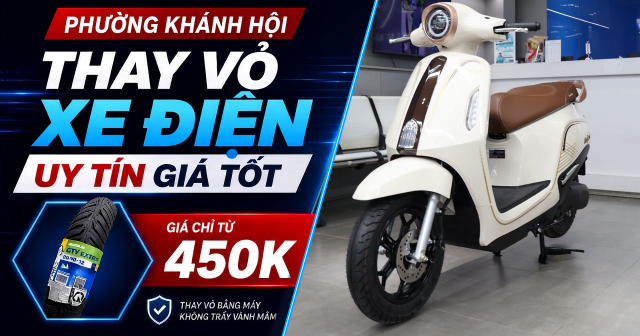 Thay vỏ xe điện ở đâu uy tín giá tốt Phường Khánh Hội, TPHCM?